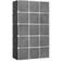Homcom Cube Closet White/Black Wardrobe 111x183cm