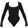 PrettyLittleThing Basic Scoop Neck Long Sleeve Bodysuit - Black