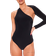 PrettyLittleThing One Shoulder Asymmetric Bodysuit - Black
