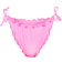 PrettyLittleThing Frill Edge Ruched Back Bikini Bottoms - Hot Pink