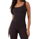 PrettyLittleThing Tall Structured Contour Ribbed Scoop Neck Jumpsuit - Black