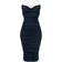 PrettyLittleThing Crinkle Texture Ruched Cowl Neck Midi Dress - Navy
