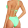 PrettyLittleThing Frill Edge Padded Bikini Top - Green
