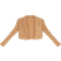 PrettyLittleThing Woven Cropped Shoulder Padded Blazer - Camel