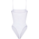PrettyLittleThing Shape Mesh Ruched Detail Thong Bodysuit - White