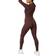 PrettyLittleThing Embroidered Zip Front Catsuit - Chocolate