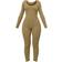 PrettyLittleThing Long Sleeve Knitted Jumpsuit - Olive