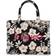 Pinko women's handbag beach shopping canvas recycled printed with black/butter