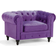 Beliani Velvet Purple Armchair