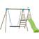 TP Toys Knightswood Double & Deck Wooden Swing Set with Giant Nest Swing
