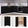 vidaXL Corner Bottom Engineered Wood Black Storage Cabinet