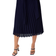 Roman Petite Velvet Pleated Midi Dress - Midnight Blue