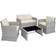 tectake Lucca Outdoor Lounge Set, 1 Table incl. 2 Chairs & 1 Sofas