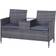 OutSunny Duo Seat Table Bench Outdoor Sofa