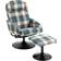 Homcom Swivel Linen-feel Upholstered Armchair 98cm 2pcs