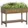 OutSunny Wooden Herb Planter Stand 8 Cubes Bottom Shelf Raised