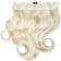 Lullabellz Thick Curly Clip In Hair Extensions 16 inch Bleach Blonde