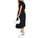 ASOS Waisted Midi Tea Dress with Buttons - Black