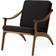 Warm Nordic Lean Back Leather Lounge Chair 78cm
