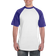 Augusta Men's Short Sleeve Baseball T-shirt - White/Purple