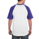 Augusta Men's Short Sleeve Baseball T-shirt - White/Purple