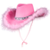 Wicked Costumes Cowboy Hat with Plush Pink