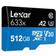 LEXAR High Performance microSDXC Class 10 UHS-I U3 V30 A2 100/70MB/s 512GB +SD Adapter (633x)