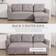 Homcom Linen-Look Grey Sofa 232cm 3 Seater