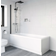 Luxura Curved Bath Shower Screen (BATHSCBLKRN6)