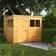 power 8x6, Single Pent Wooden Garden Shed (Building Area 4.8 m²)