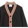 Burberry Icon Stripe Trim Wool Cardigan - Black