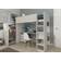Tarragona High Sleeper Bed with Desk & Storage Shelves 43.3x81.1"