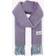 Acne Studios Mens Lavender Purple Fringed-trim Brand-tab Wool-blend Scarf