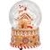 Gisela Graham House Man Musical Christmas Snow Gingerbread Globe 10cm