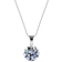 Carat London Basics Pendant Necklace - White Gold/Transparent