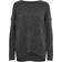 Only Nanjing O Neck Knitted Pullover - Grey/Dark Grey Melange