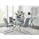 Furniturebox Novara Grey/Transparent Dining Set 100cm 5pcs