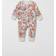 Polarn O. Pyret Baby Organic Cotton Floral Print Sleepsuit, Natural
