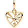 Pandora Me Heart & Rays Medallion Charm - Gold/Transparent