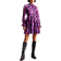 Ted Baker Sammieh High Neck Fit & Flare Mini Dress - Purple