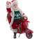 Kurt Adler Fabriché Santa on Scooter White/Red Figurine 25.4cm
