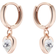 Ted Baker Hanniy Heart Huggie Earrings - Rose Gold/Crystal