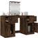 vidaXL 130x50x132.5cm Smoked Oak Dressing Table 50x130cm