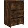 vidaXL Bed Cabinet Smoked Oak Bedside Table 35x40cm