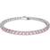 Swarovski Matrix Tennis Bracelet - Silver/Pink