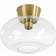 Belid Bullo Brass/Clear Glass Ceiling Flush Light 27cm