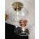 Belid Bullo Brass/Clear Glass Ceiling Flush Light 27cm