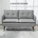 Homcom Fabric Gray Sofa 139cm 2 Seater