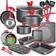 NutriChef - Cookware Set with lid 21 Parts