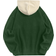 Zaful Streetwear Colorblock Letter Mountain Embroidery Polar Fleece Vintage Hoodie - Deep Green